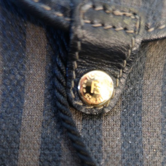 FENDI Vintage Pequin Striped Mini Pouch - Picture 3 of 11